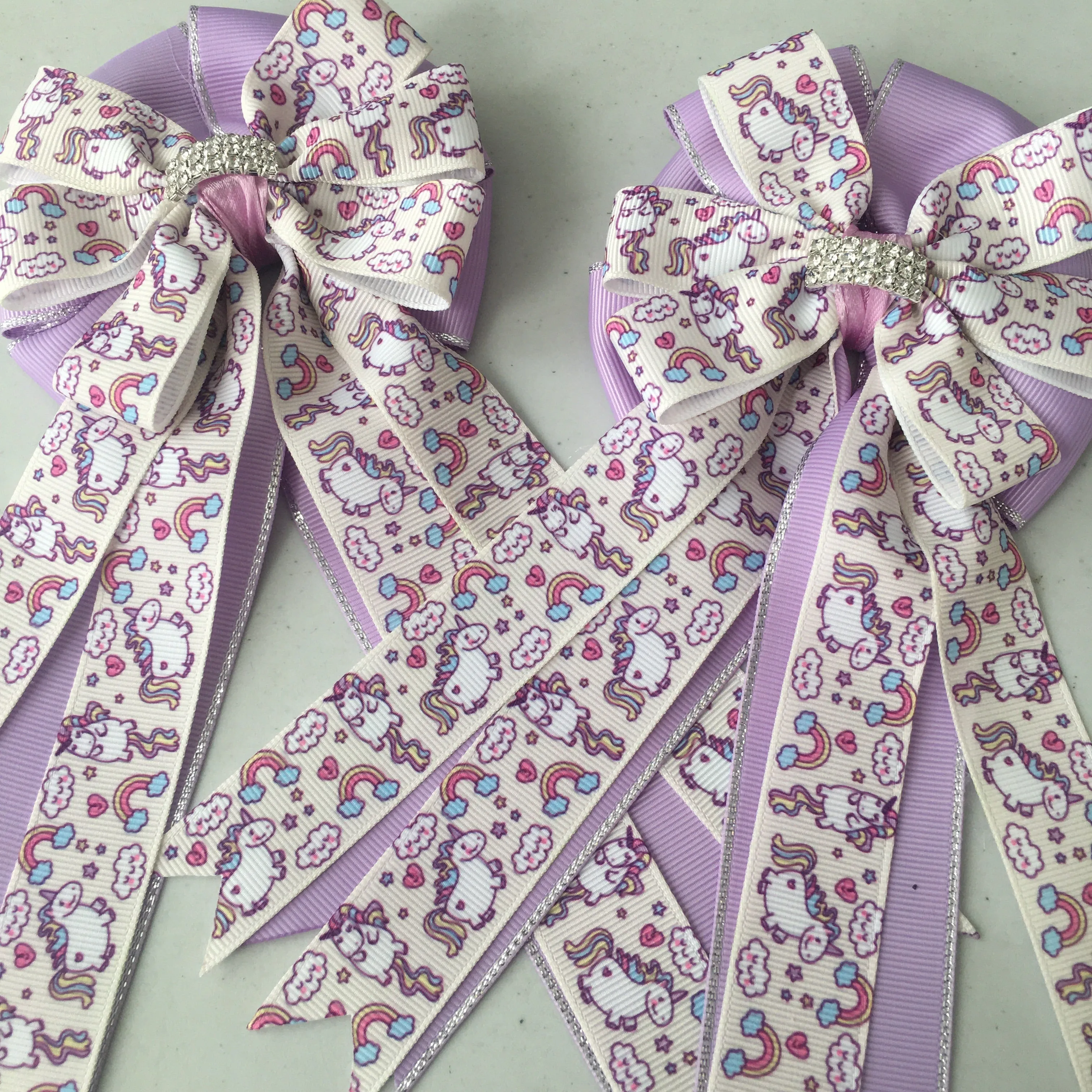 💙 Show Bows: Unicorn Party Purple