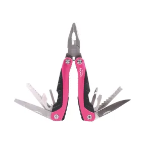 14-in-1 Pink High-Quality Pocket Multitool Pliers. Great for Outdoors, Camping, Fishing  --DT5015P