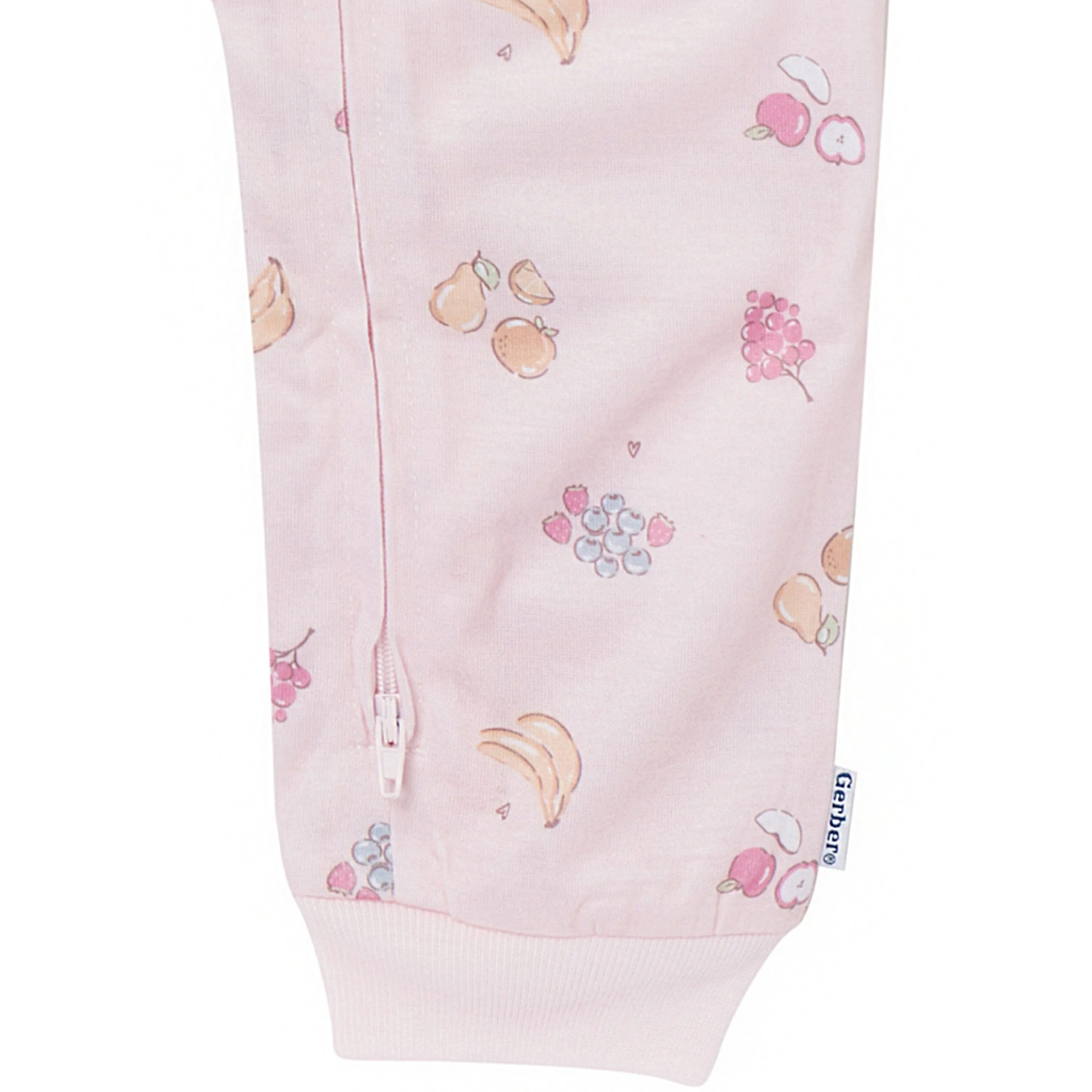 3-Pack Infant & Toddler Girls Fruits Footless Pajamas