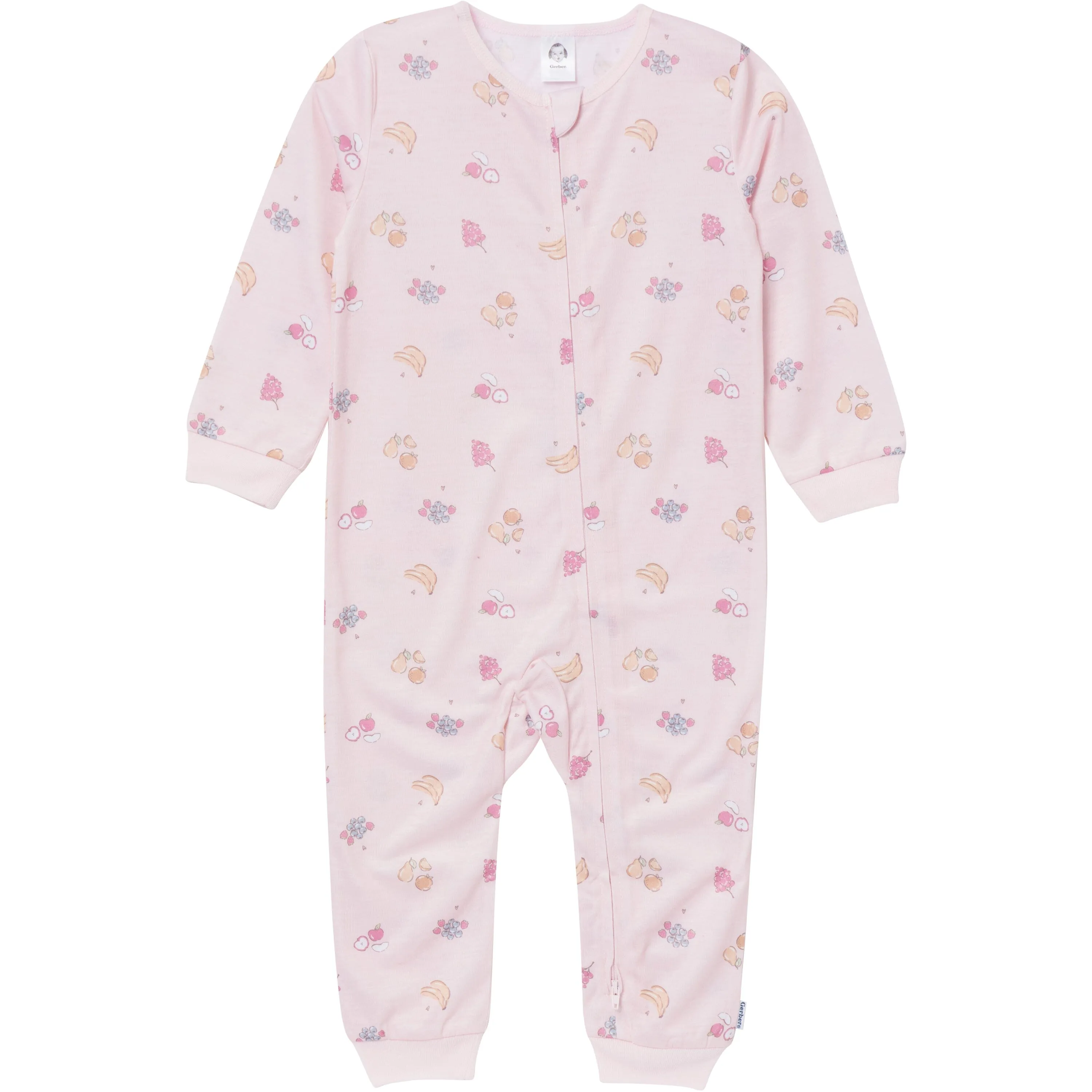 3-Pack Infant & Toddler Girls Fruits Footless Pajamas