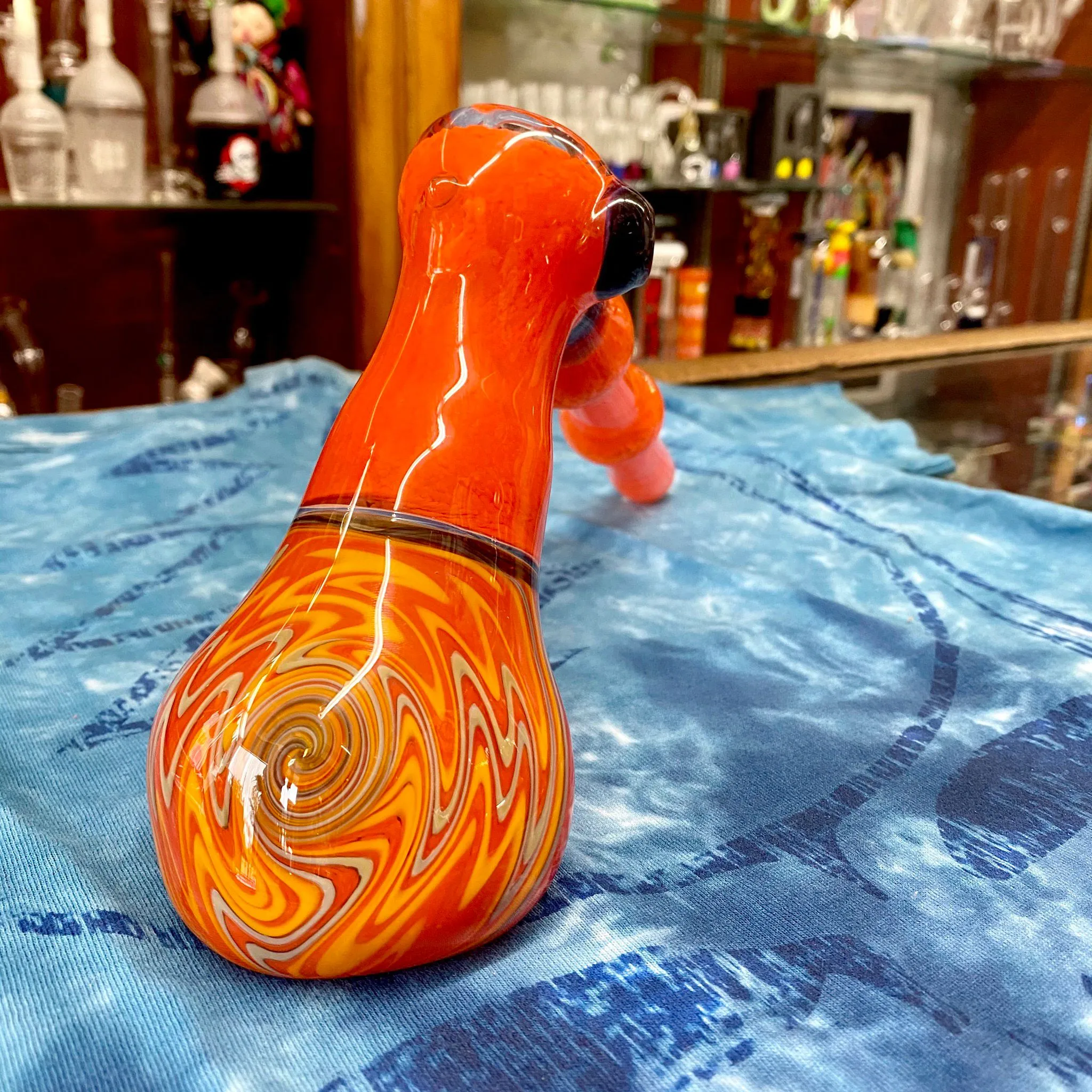 5.5x12 Crayola Orange Wig-Wag Hammer Bubbler by Zach U-Shüd