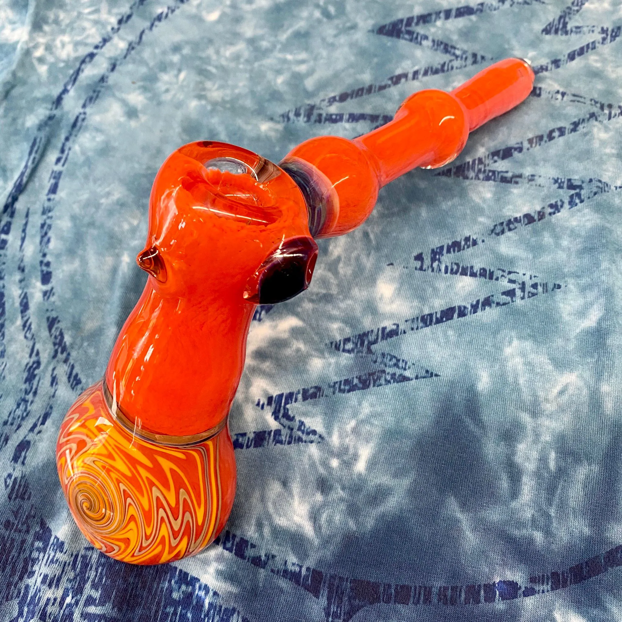 5.5x12 Crayola Orange Wig-Wag Hammer Bubbler by Zach U-Shüd