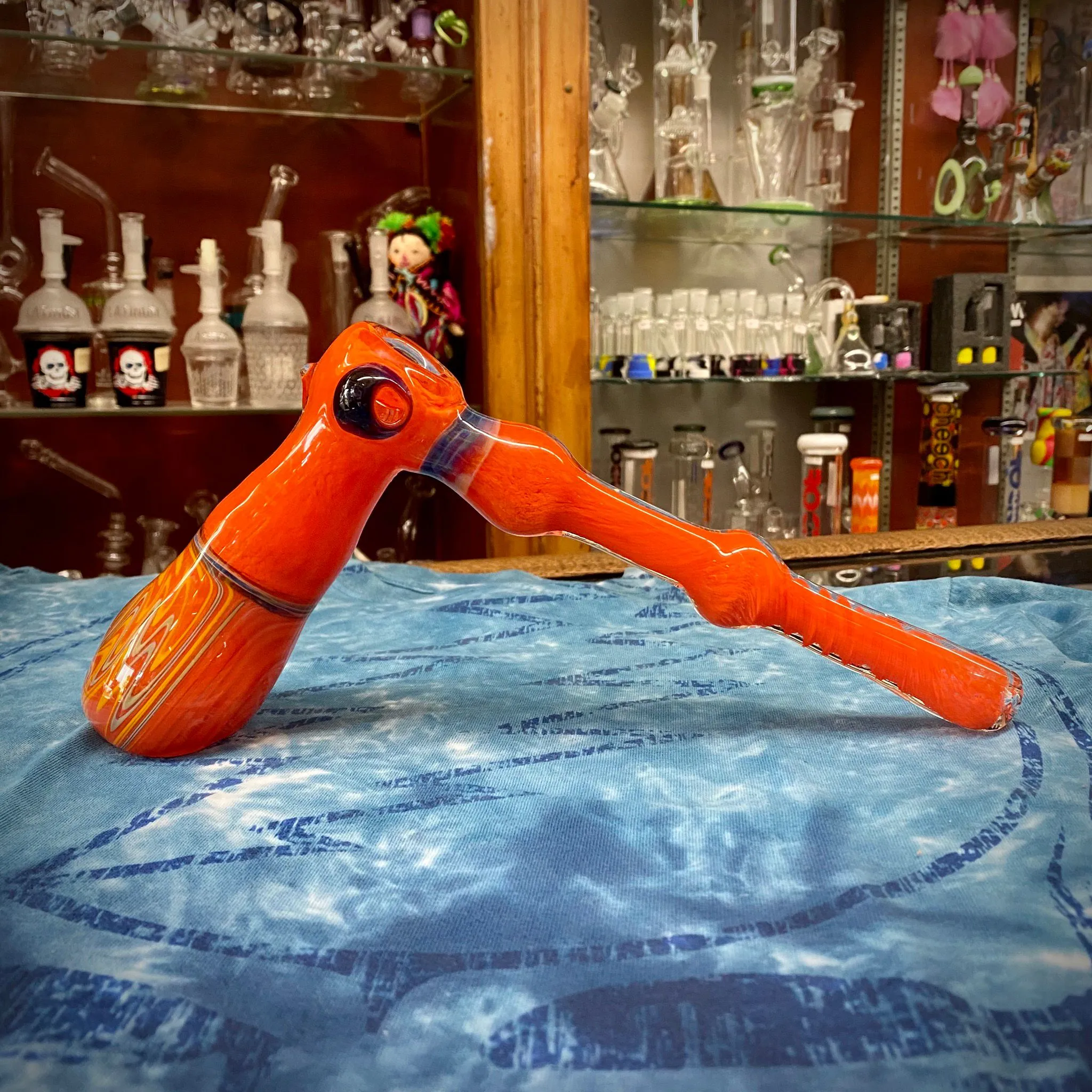 5.5x12 Crayola Orange Wig-Wag Hammer Bubbler by Zach U-Shüd