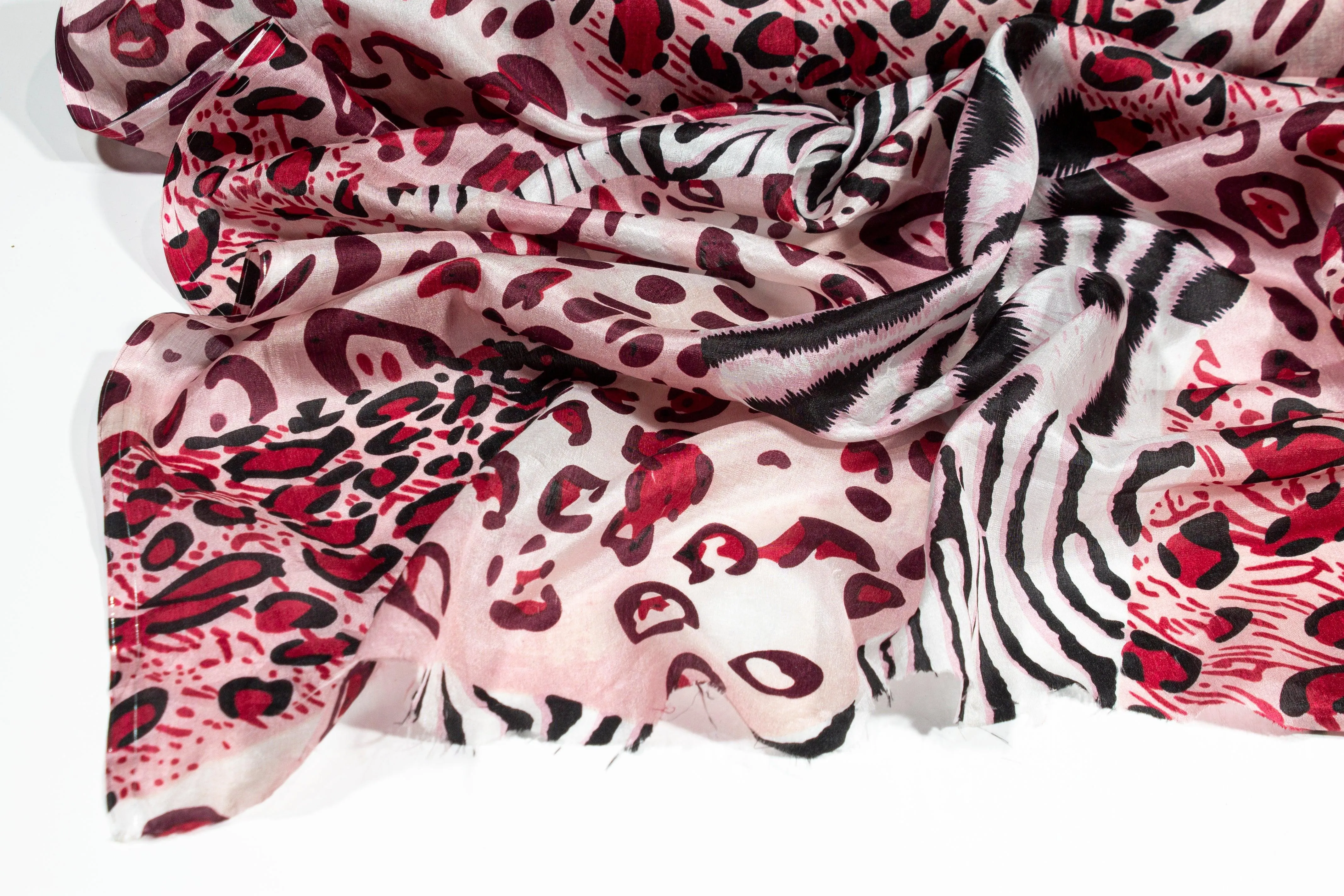 Abstract Animal Print Silk Habotai