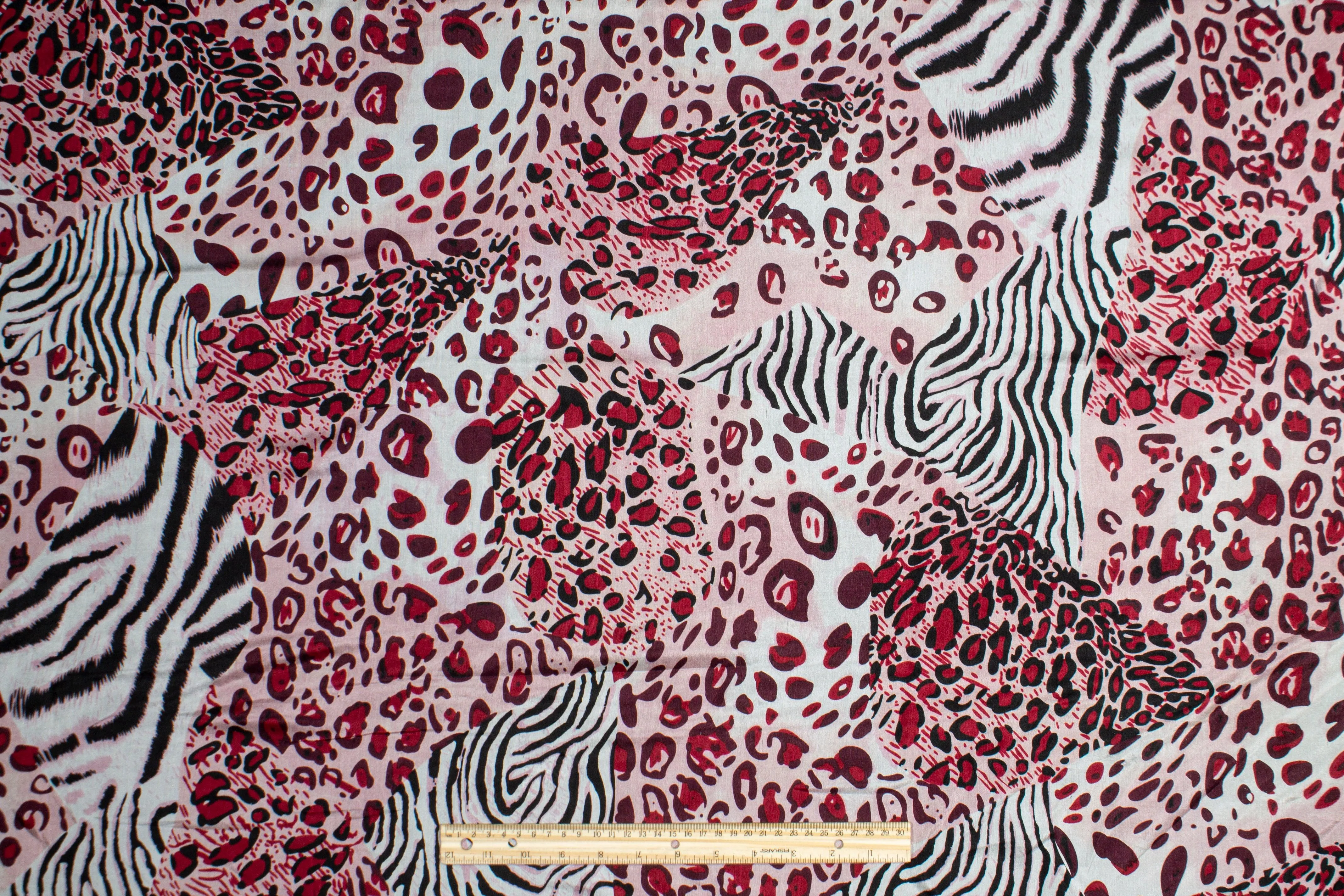 Abstract Animal Print Silk Habotai