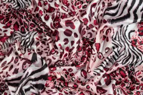 Abstract Animal Print Silk Habotai