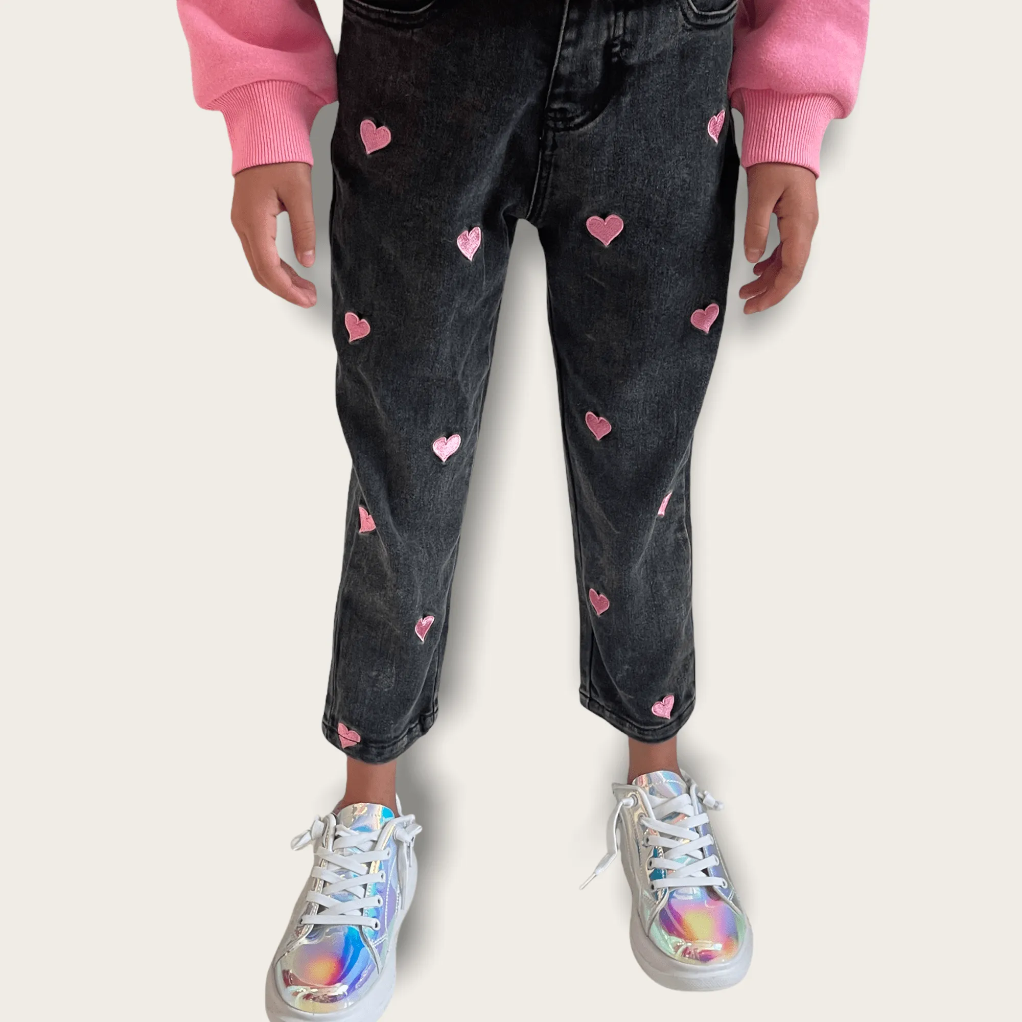 All Over Heart Jeans