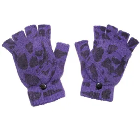 Animal Print Pop Top Glove-Purple