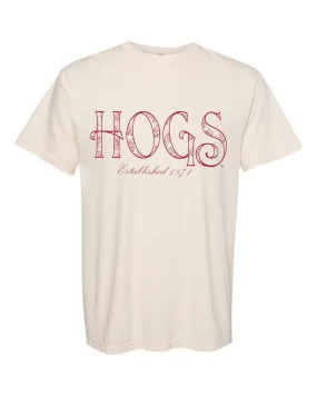 Arkansas Razorbacks Palace Rose Natural Tee