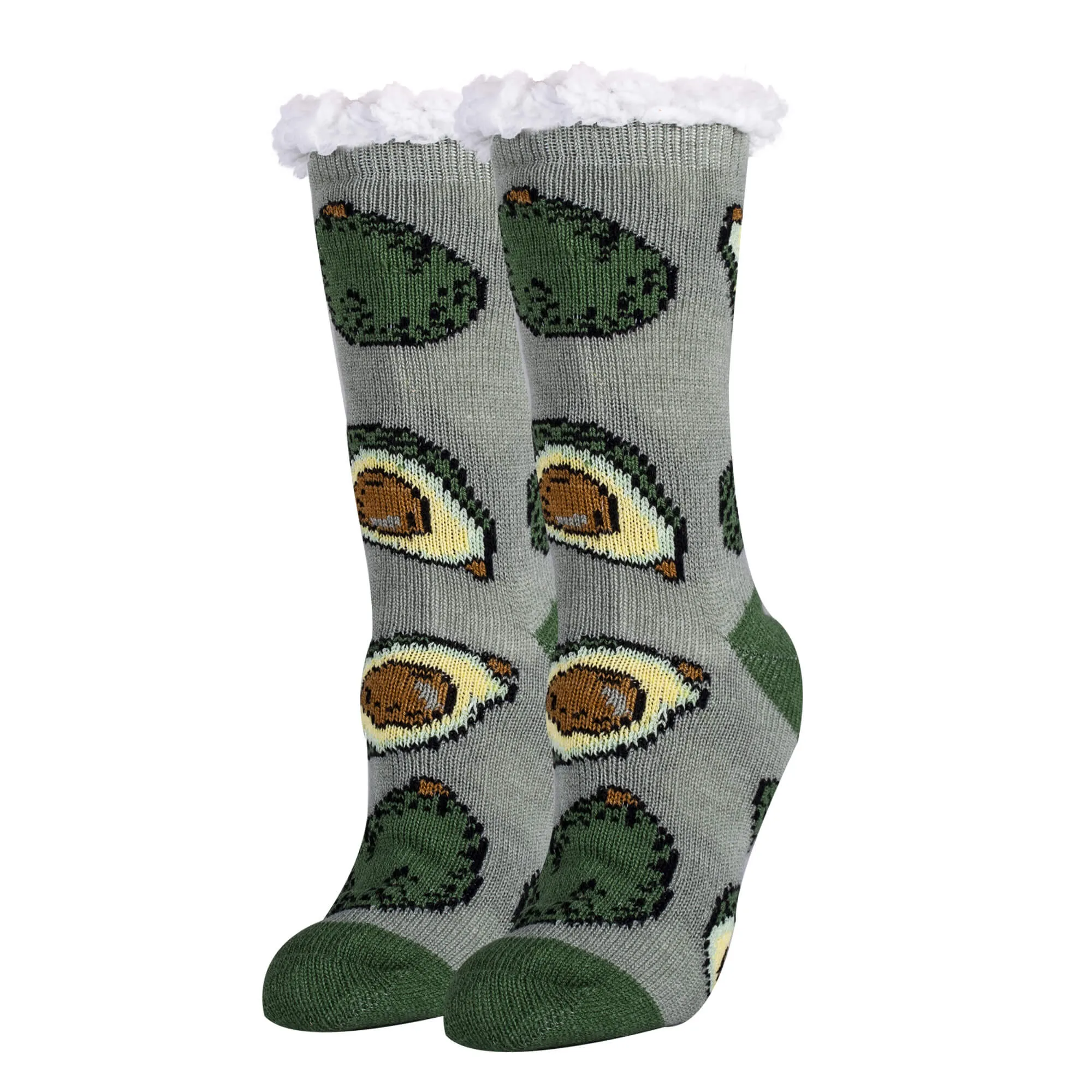 Avocado Life Glow In The Dark Slipper Socks