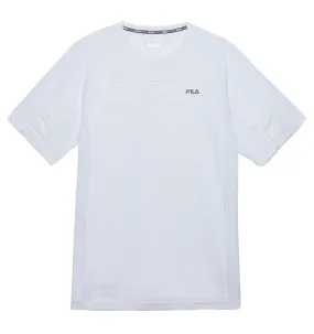 Baseline White Rounded V-Neck Shirt by Fila