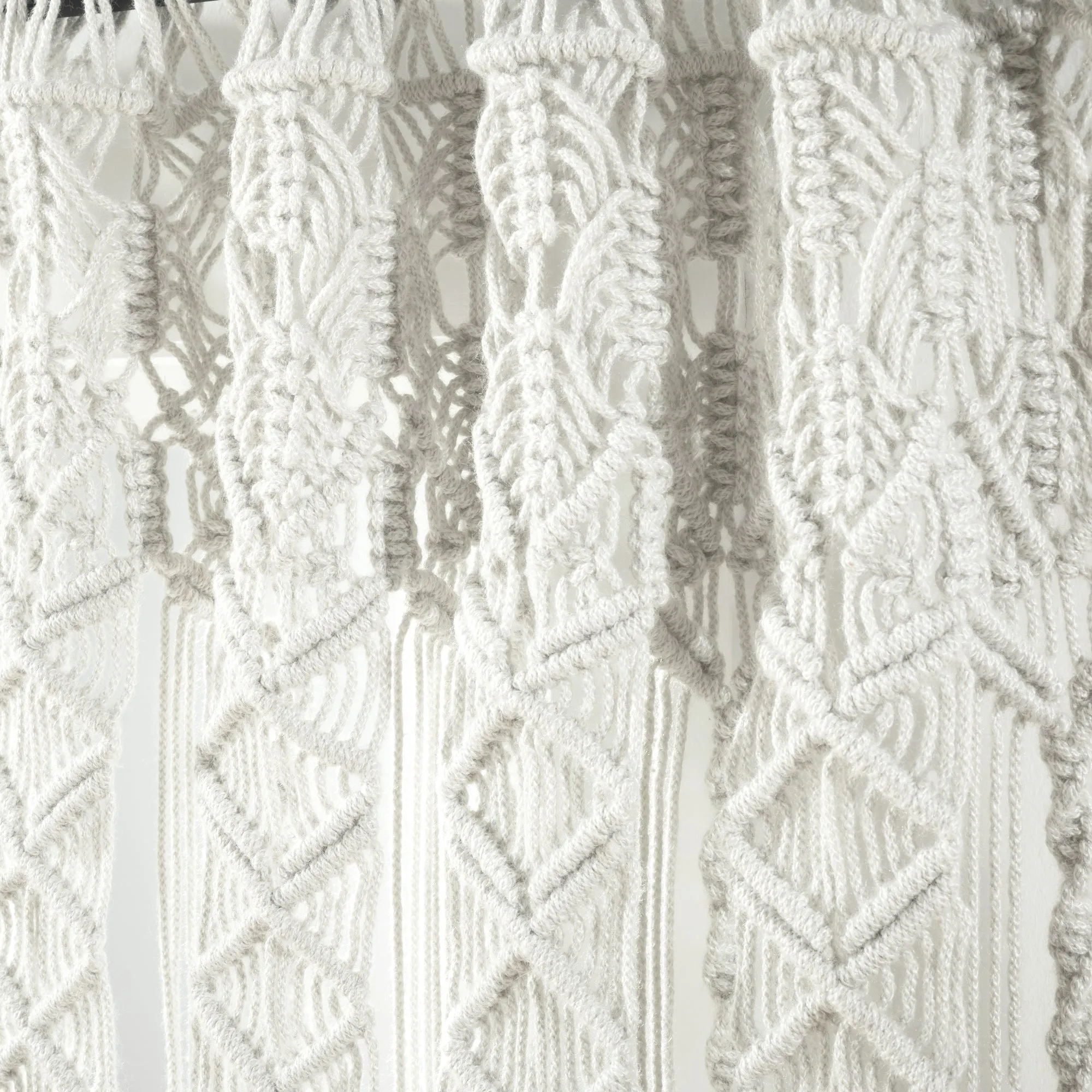 Boho Macrame Textured Indoor/Outdoor Window Curtain