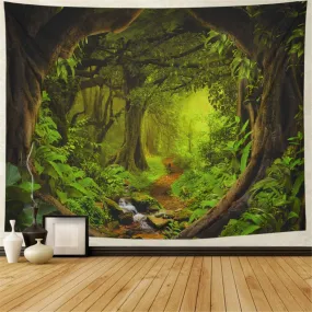 Breathtaking Woodland Scene Tapestry