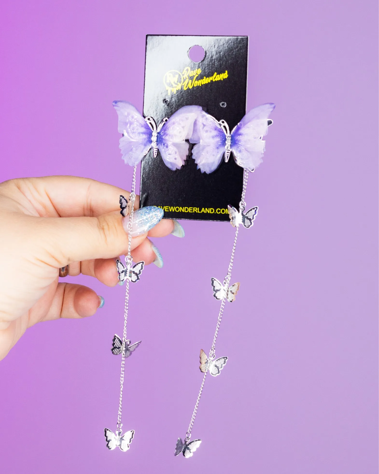 Butterfly Rain Tassle Hair Clip