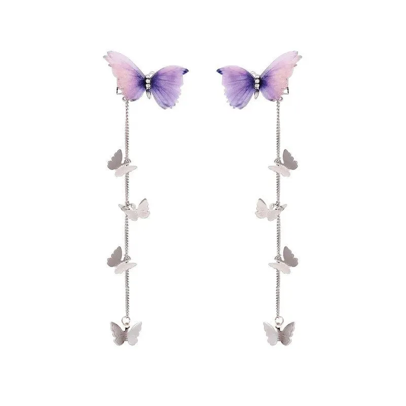 Butterfly Rain Tassle Hair Clip