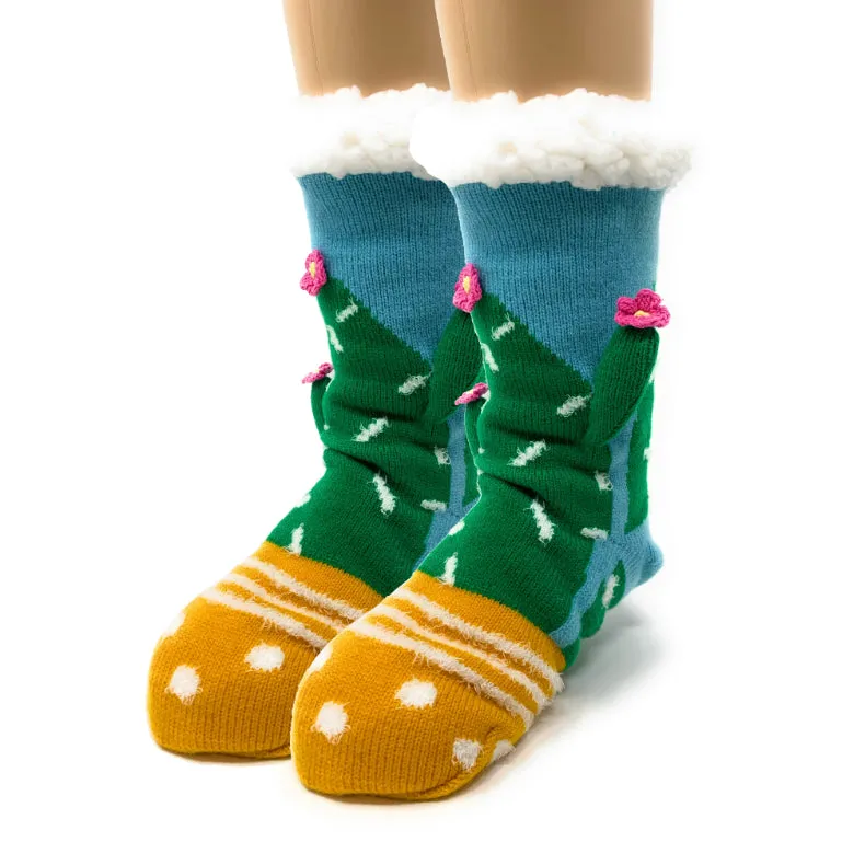 Cactus Hugs Kids' Slipper Socks