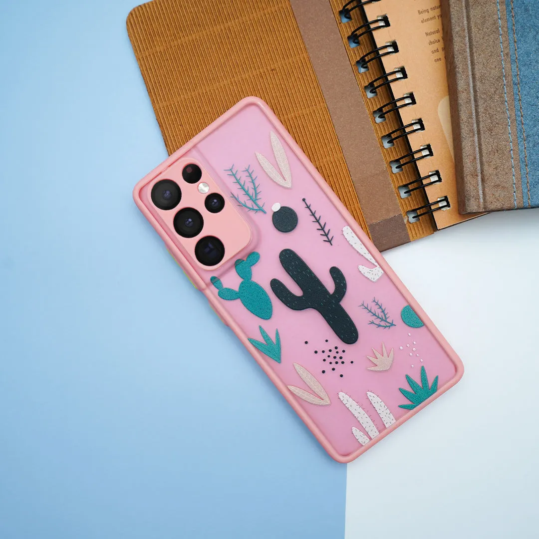 Cactus Print Matte Finish Case - Samsung