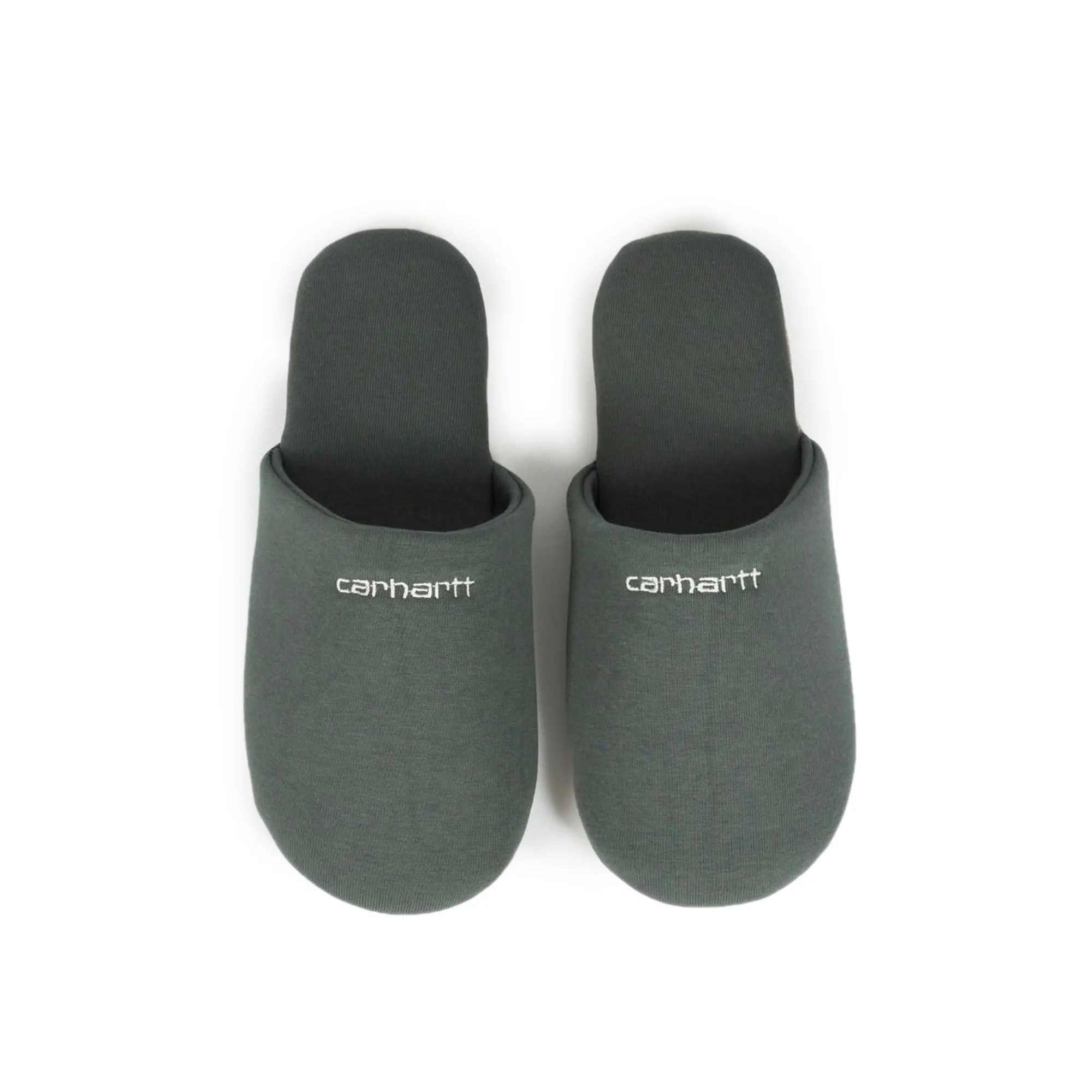 Carhartt WIP Mens Script Embroidery Slippers Hemlock Green