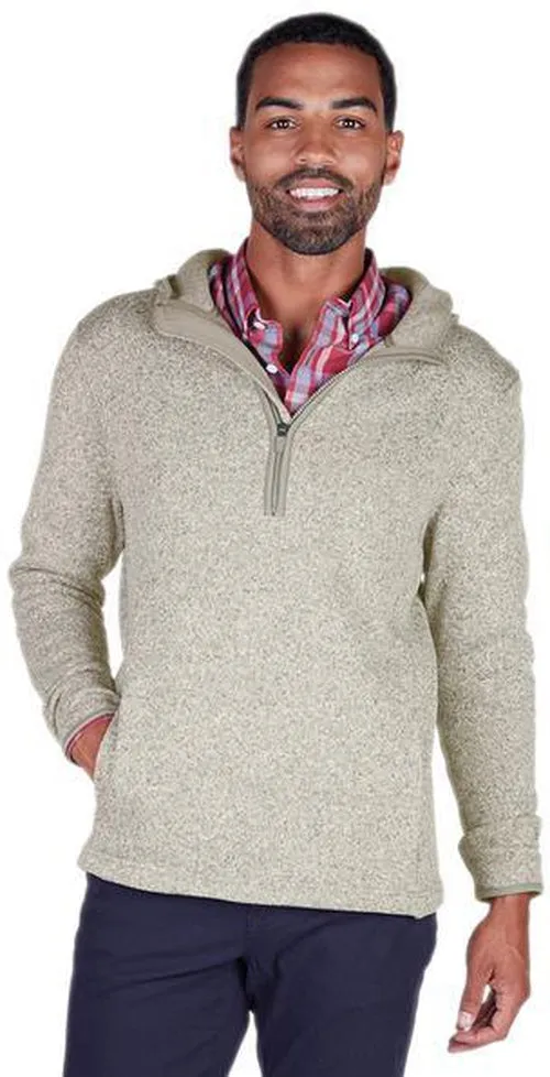 Charles River Heathered Fleece Quarter Zip Hoodie