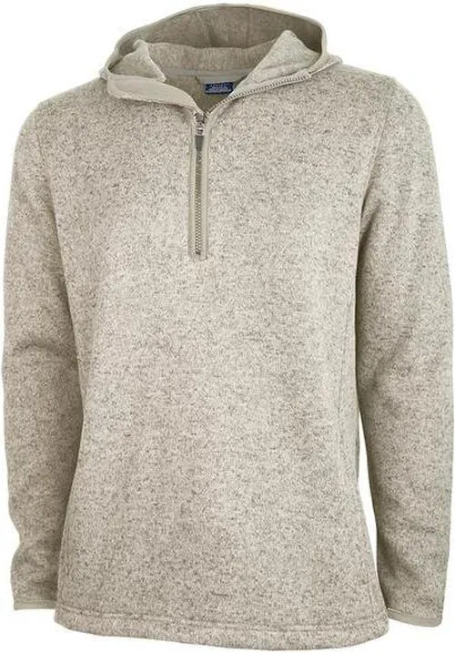 Charles River Heathered Fleece Quarter Zip Hoodie