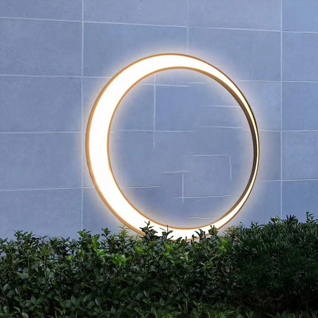 Circular Moon Led Waterproof Ip65 Modern Outdoor Wall Lights Wall Lamp