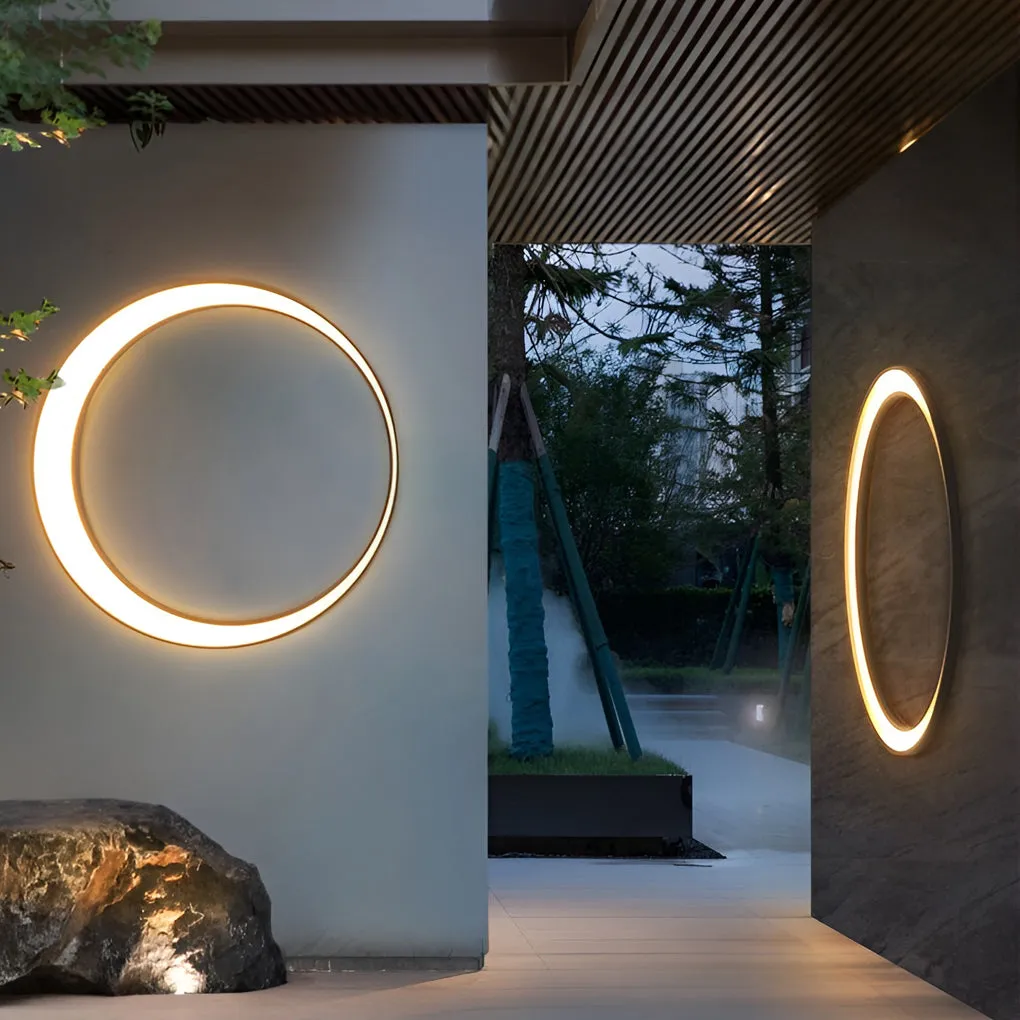 Circular Moon Led Waterproof Ip65 Modern Outdoor Wall Lights Wall Lamp