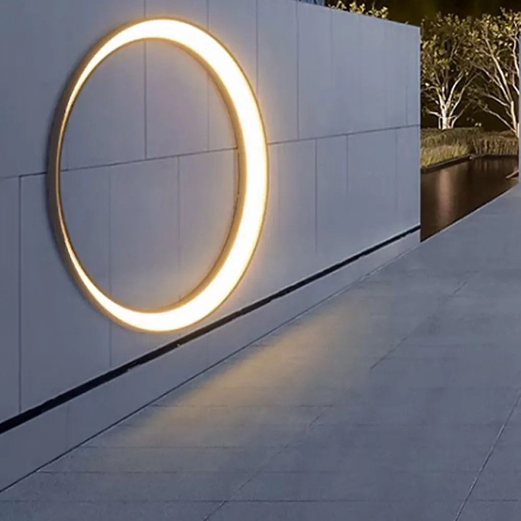 Circular Moon Led Waterproof Ip65 Modern Outdoor Wall Lights Wall Lamp