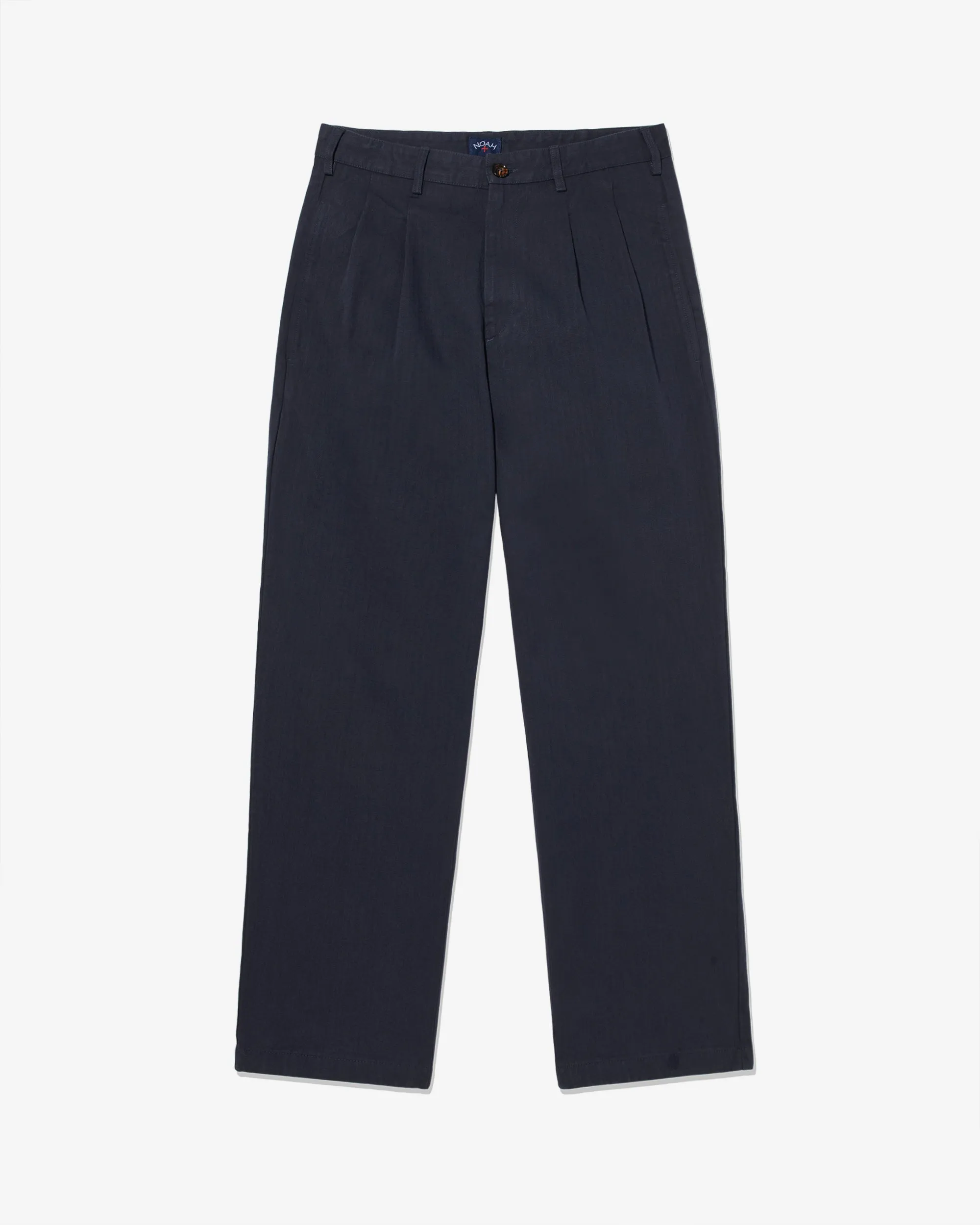 Classic Double-Pleat Herringbone Pant