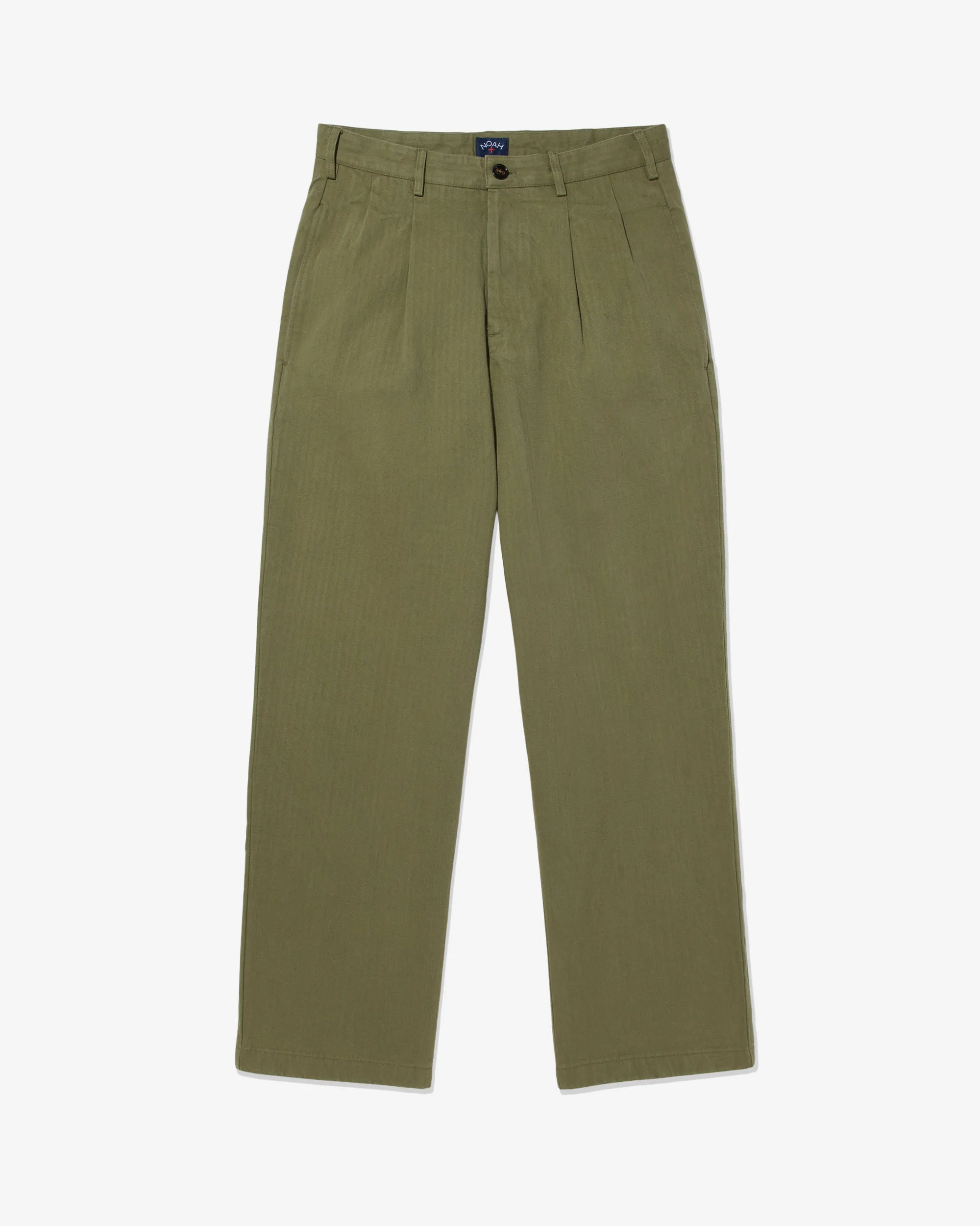 Classic Double-Pleat Herringbone Pant