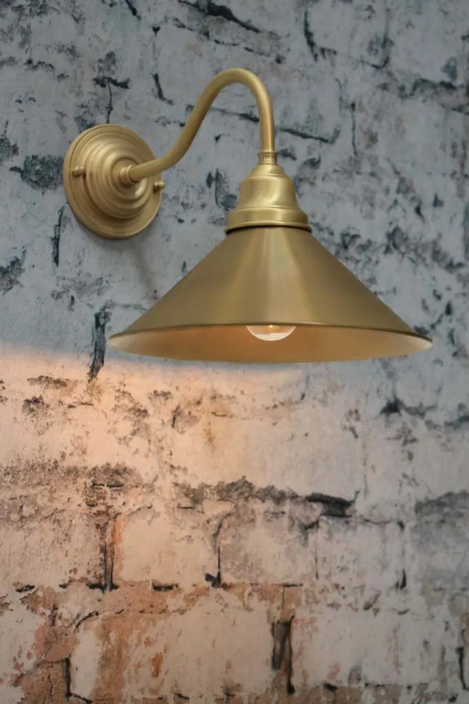 Cone Gooseneck Outdoor Wall Light