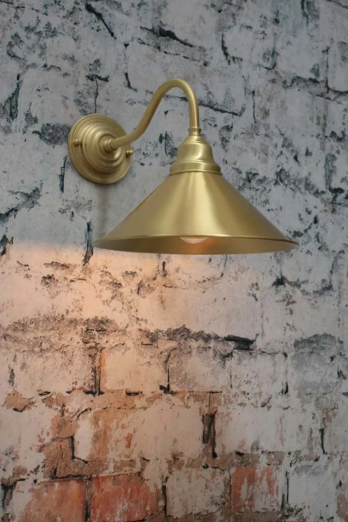 Cone Gooseneck Outdoor Wall Light