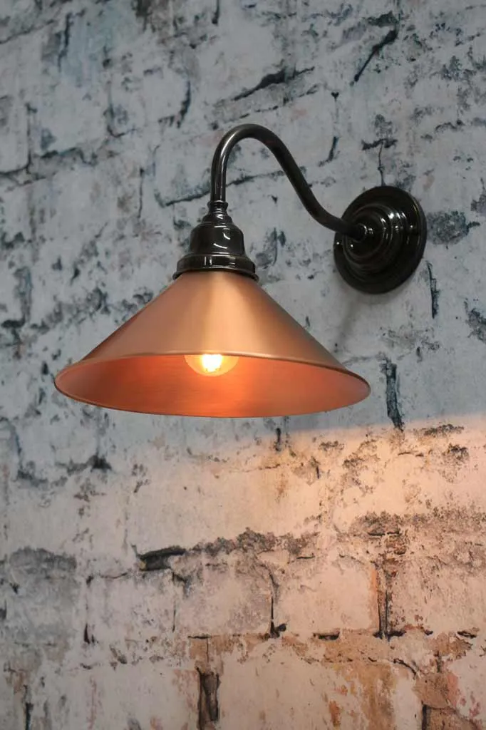 Cone Gooseneck Outdoor Wall Light