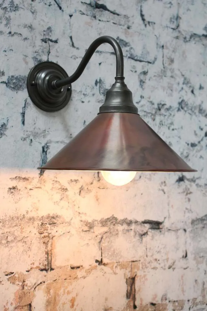 Cone Gooseneck Outdoor Wall Light