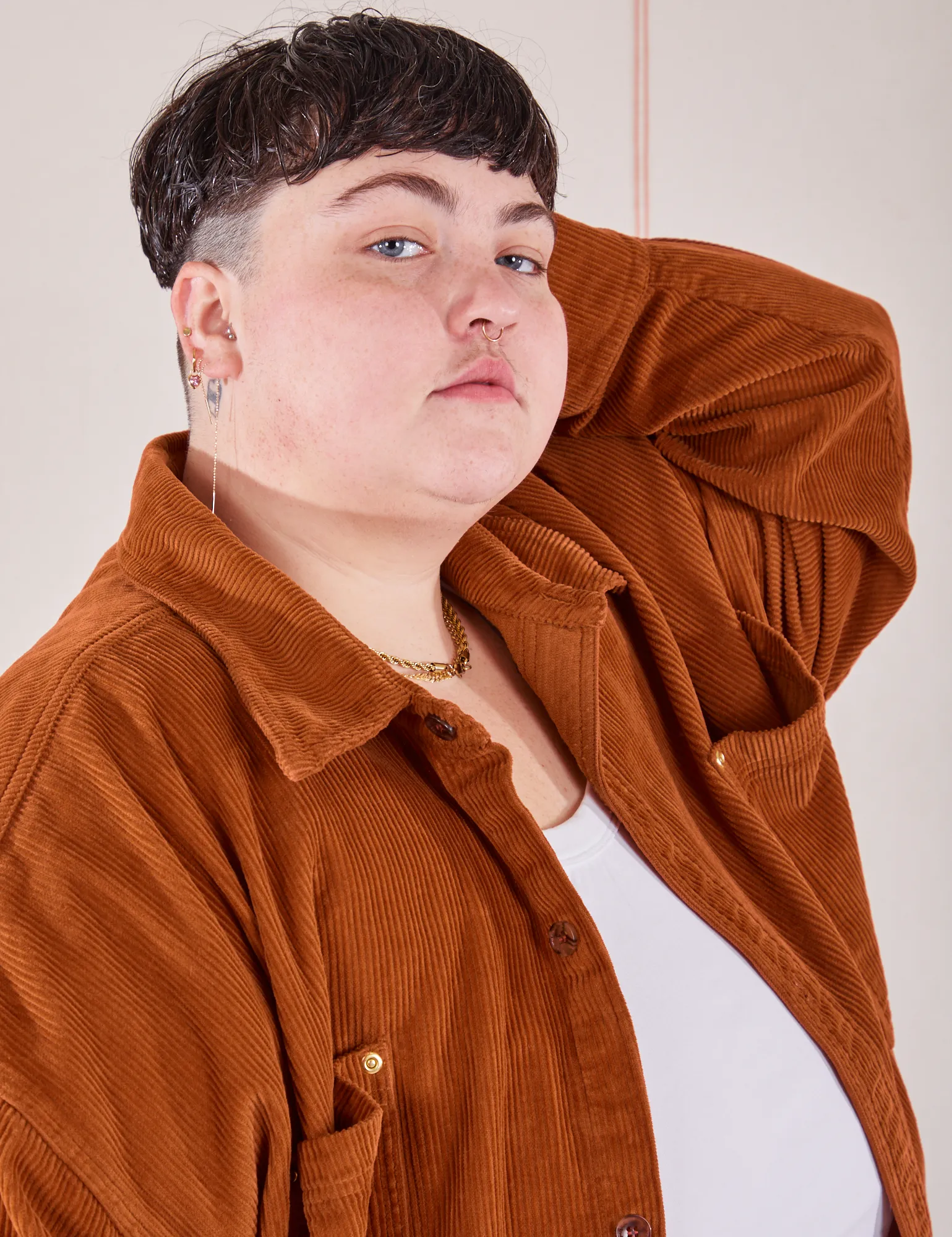 Corduroy Overshirt - Burnt Terracotta *FINAL SALE*