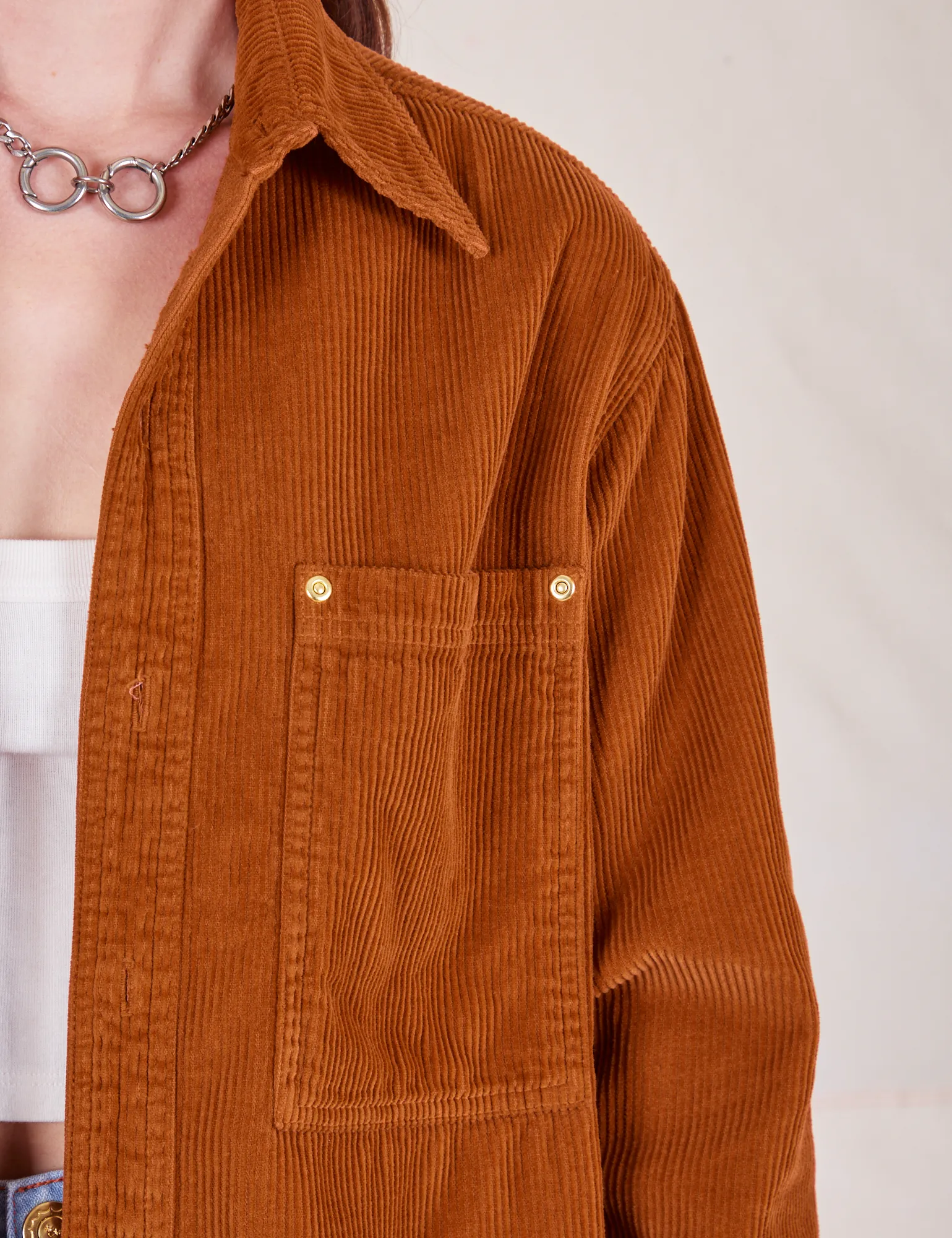 Corduroy Overshirt - Burnt Terracotta *FINAL SALE*