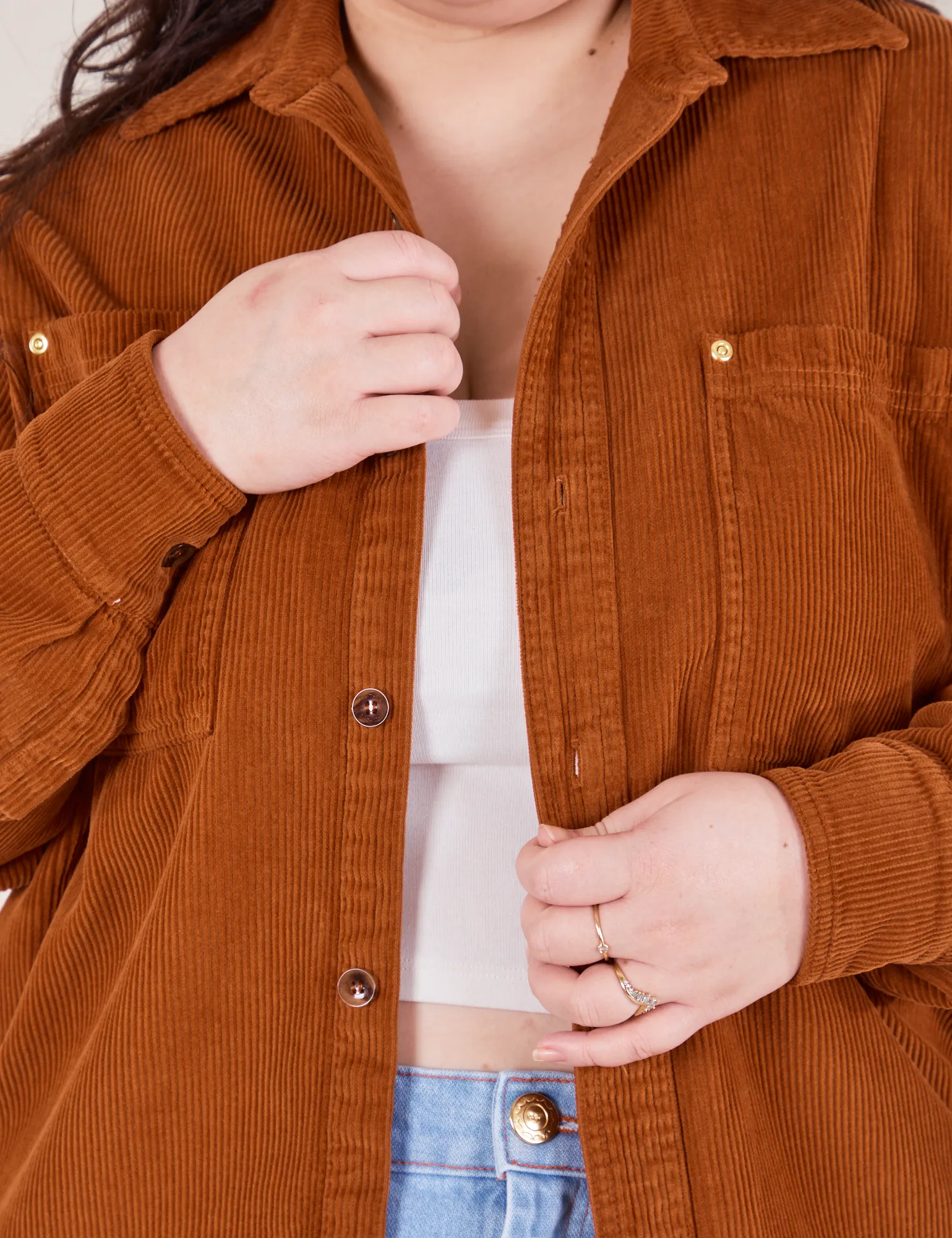 Corduroy Overshirt - Burnt Terracotta *FINAL SALE*