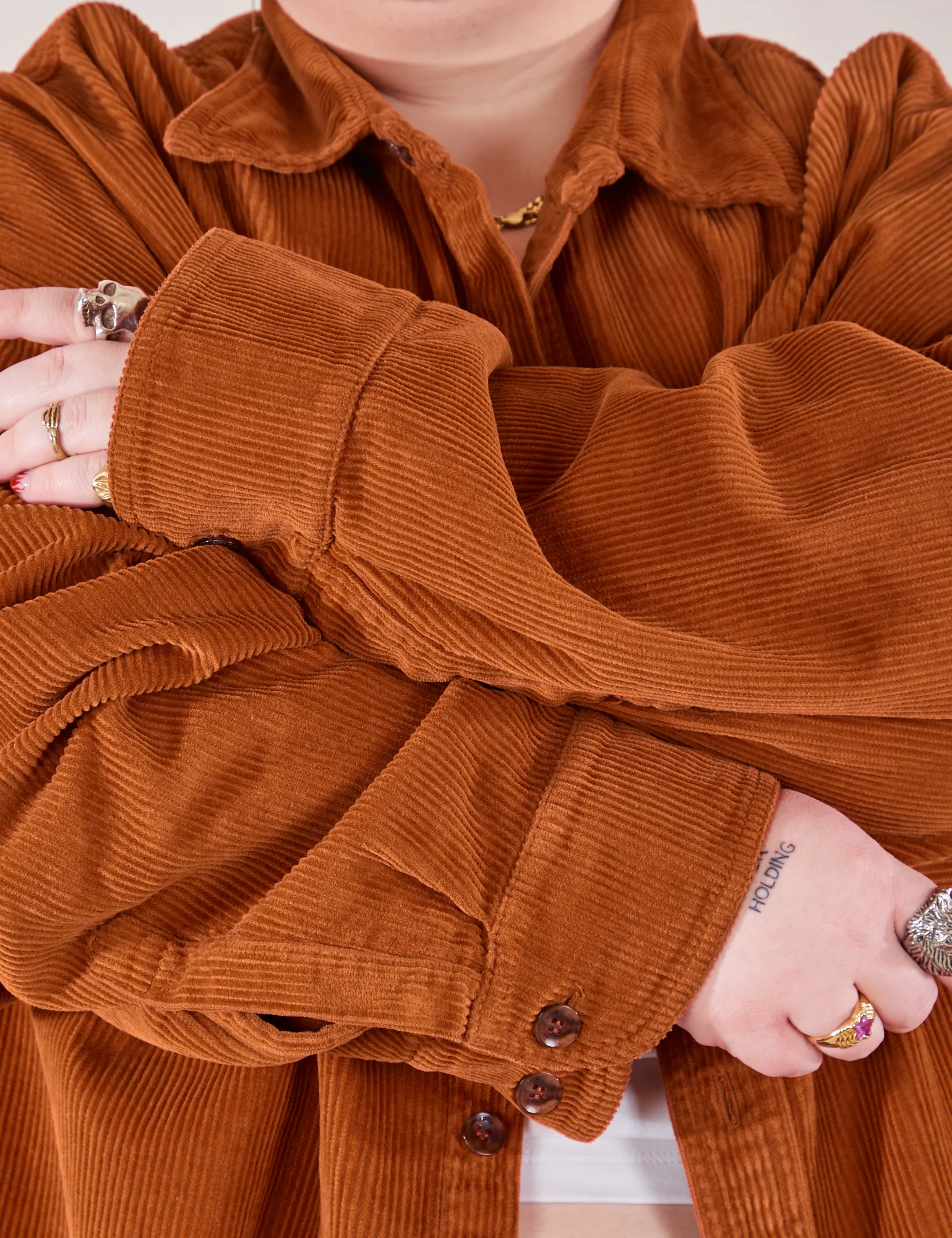 Corduroy Overshirt - Burnt Terracotta *FINAL SALE*