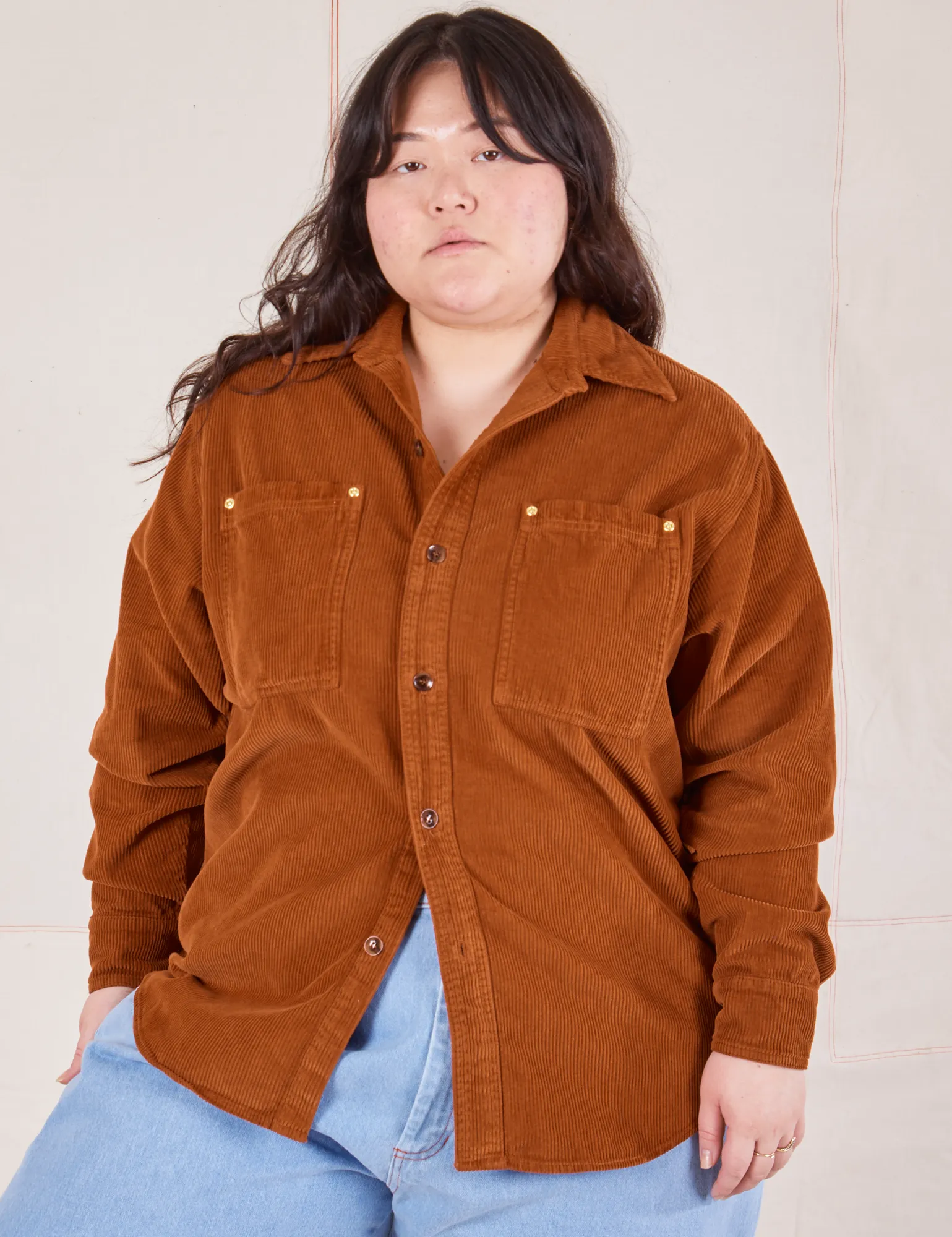 Corduroy Overshirt - Burnt Terracotta *FINAL SALE*