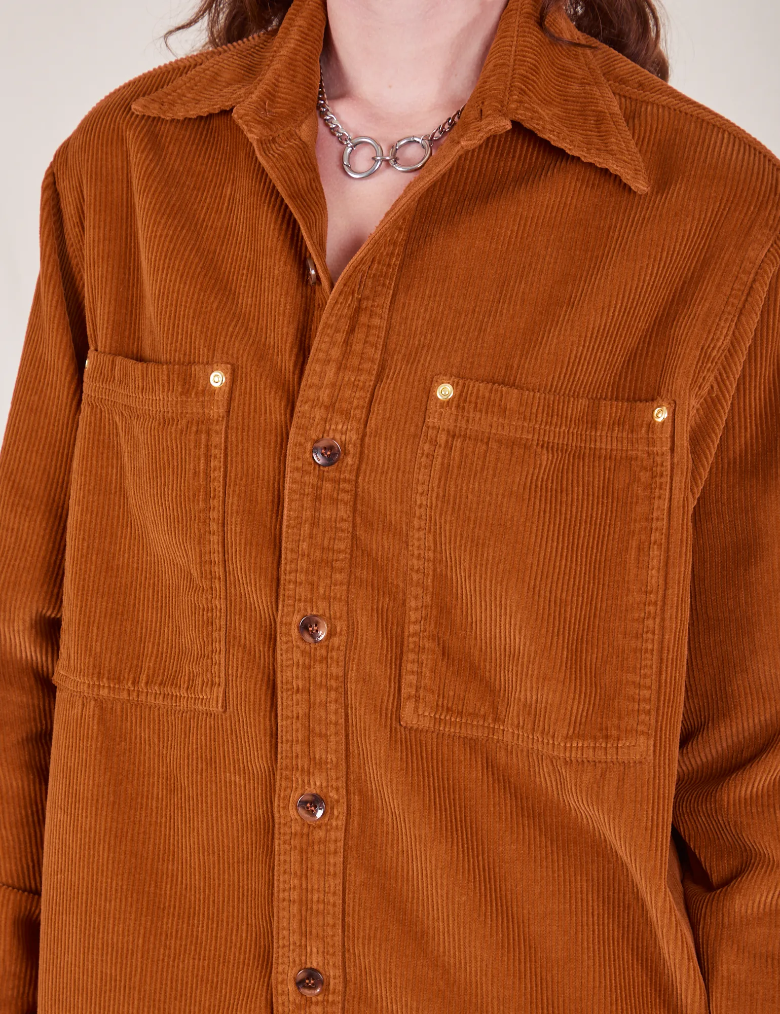 Corduroy Overshirt - Burnt Terracotta *FINAL SALE*