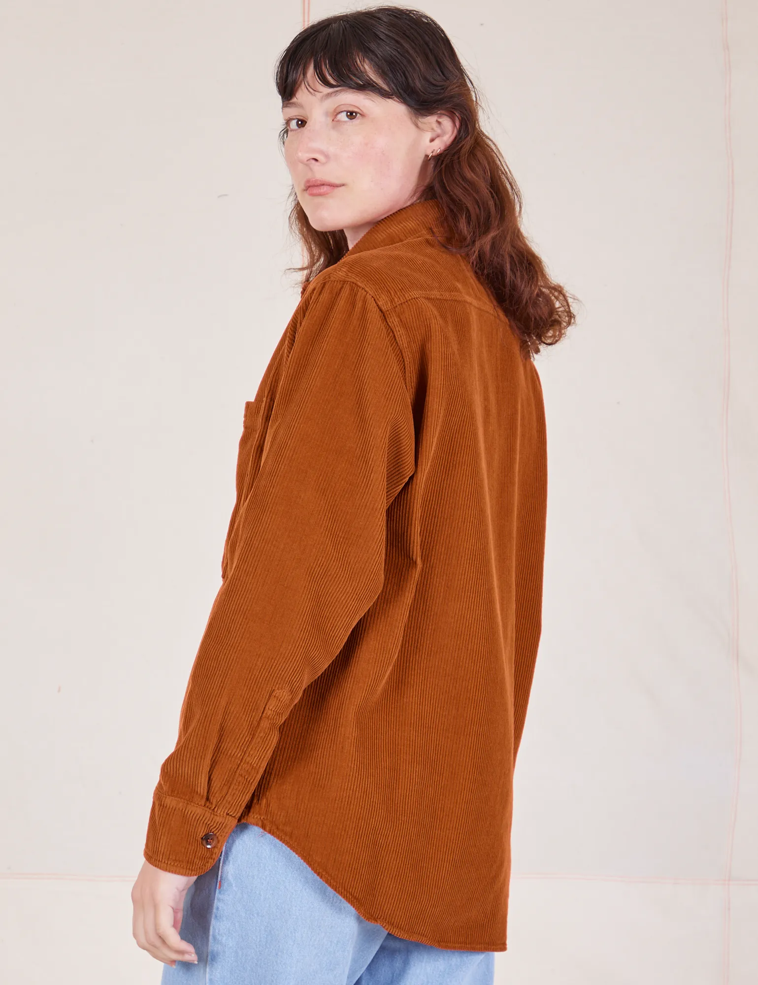 Corduroy Overshirt - Burnt Terracotta *FINAL SALE*