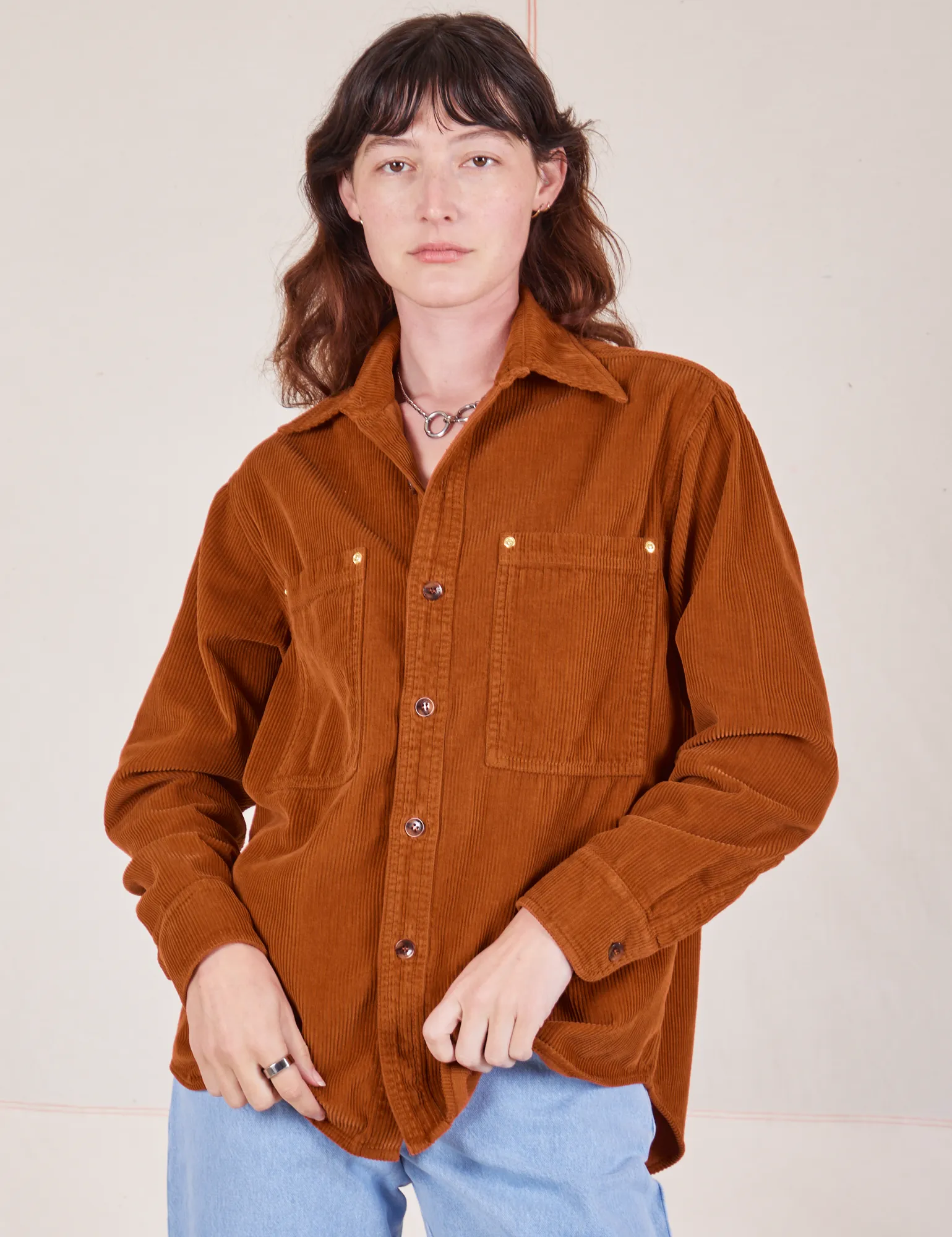 Corduroy Overshirt - Burnt Terracotta *FINAL SALE*