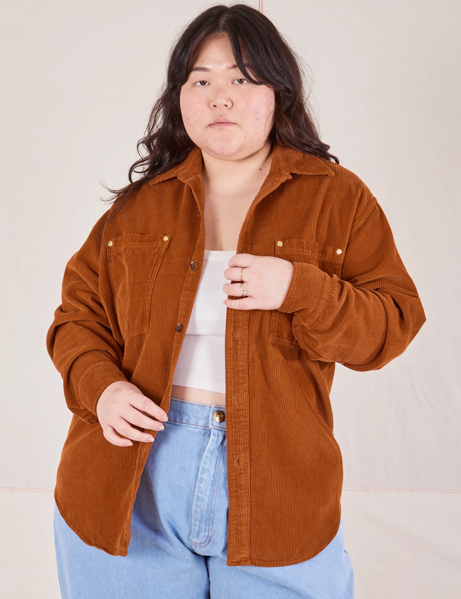 Corduroy Overshirt - Burnt Terracotta *FINAL SALE*