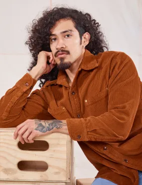 Corduroy Overshirt - Burnt Terracotta *FINAL SALE*