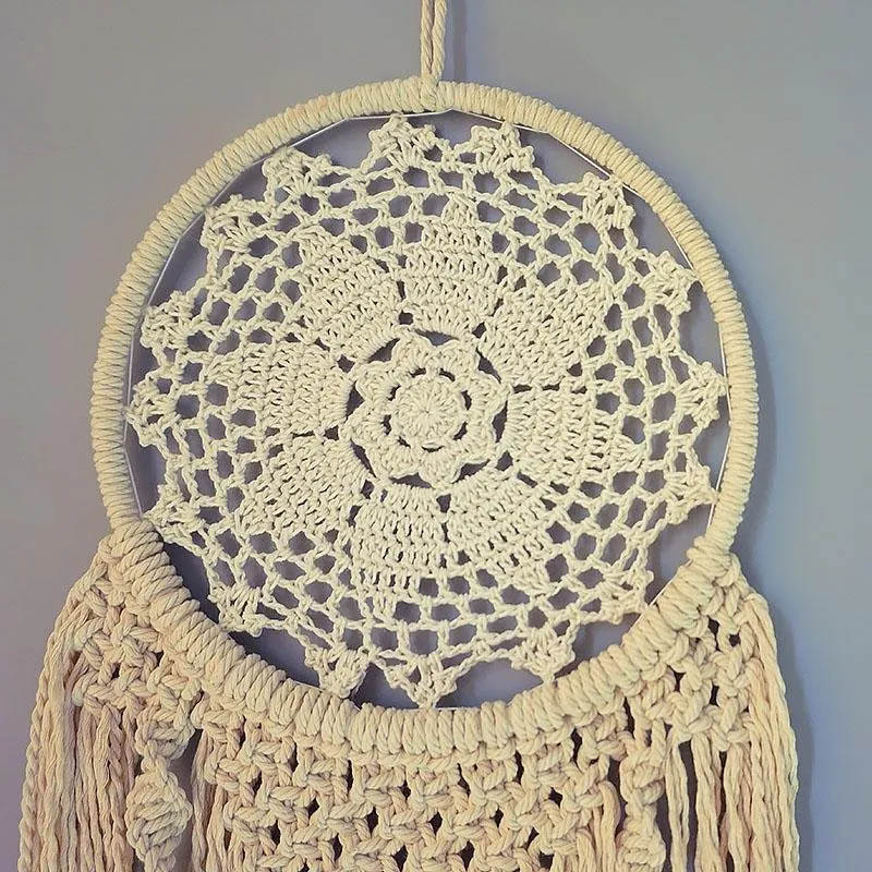 Cotton Macrame Woven Wall Hanging Bohemian Geometric Art Decor