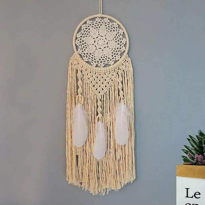 Cotton Macrame Woven Wall Hanging Bohemian Geometric Art Decor