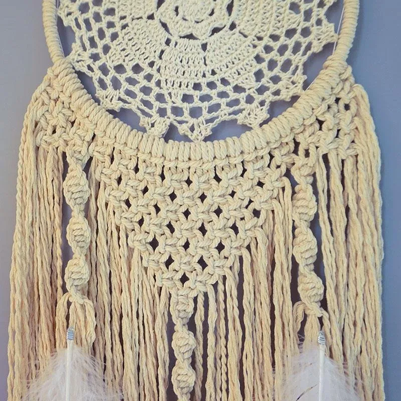 Cotton Macrame Woven Wall Hanging Bohemian Geometric Art Decor