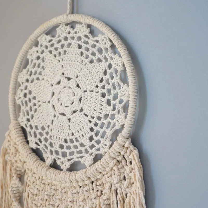 Cotton Macrame Woven Wall Hanging Bohemian Geometric Art Decor