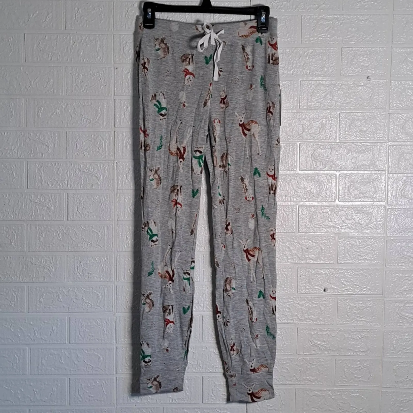 Cupcakes and Cashmere Winter Woodland Creatures Pajama Jogger Pants