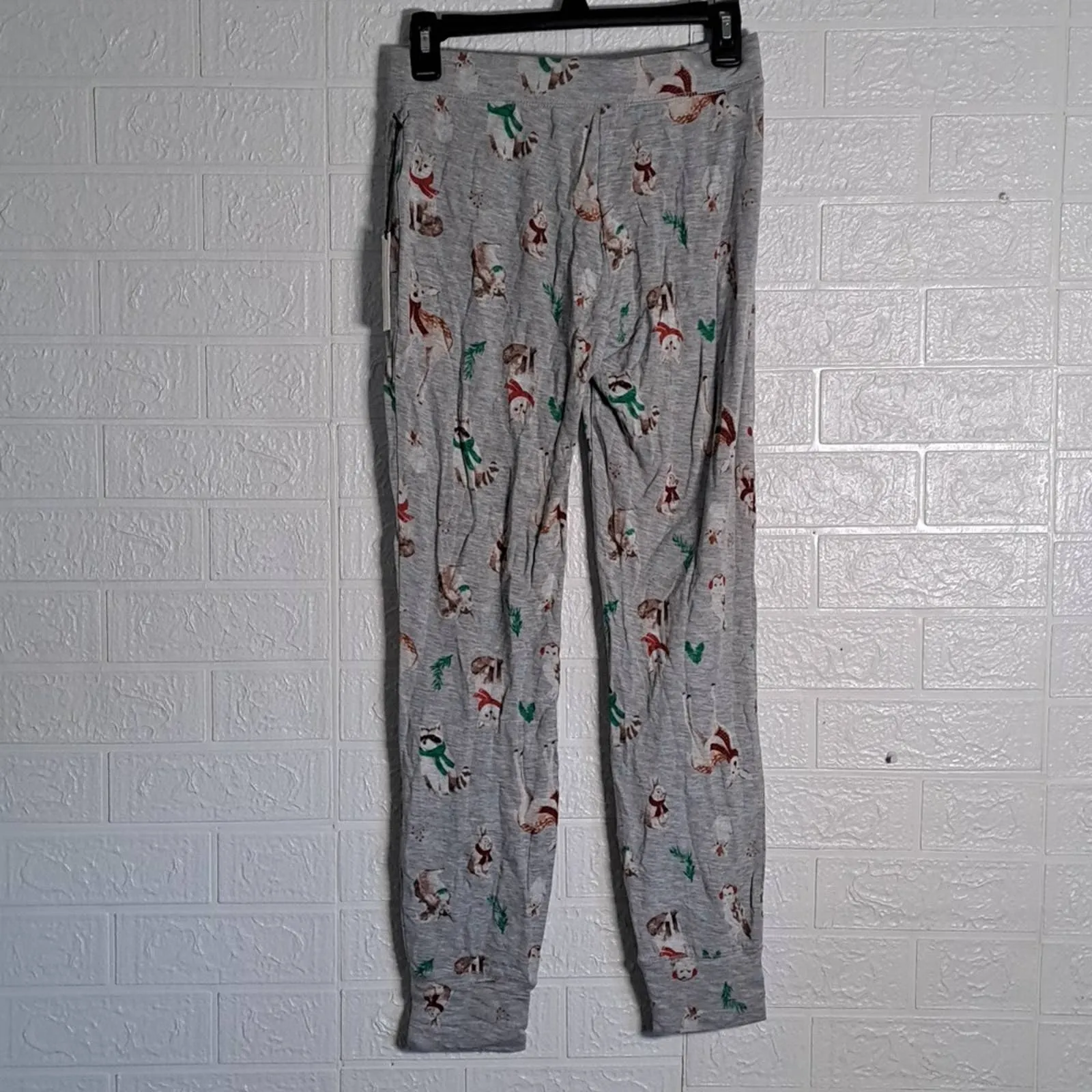 Cupcakes and Cashmere Winter Woodland Creatures Pajama Jogger Pants