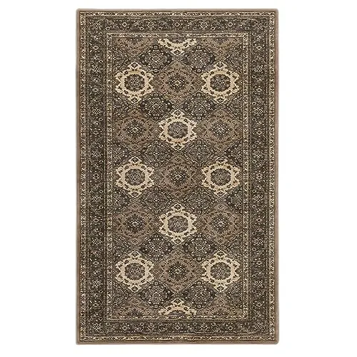 GARVEE 10x13 Rug Large Premium Thick Rug Traditional Area Rug Non-Slip Carpet Non-Shedding Esay-Cleaning Rug Vintage Bohemian Rug for Living Room Bedroom Farmhouse Dining Room Office,10x13